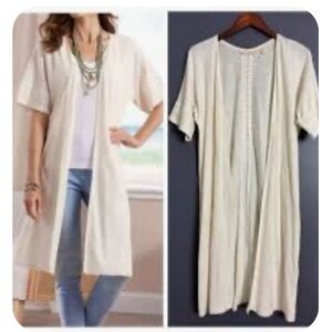 Soft Surroundings Winter White linen cotton blend. NWOT